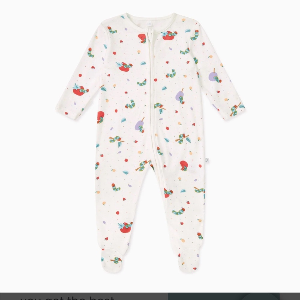 MORI The Very Hungry Caterpillar Clever Zip Baby Pajamas 3-6 months
